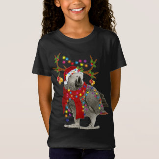 アフリカの灰色のオウムゴージャスなトナカイのクリスマスTr Tシャツ