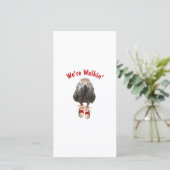 アフリカの灰色のオウム歩くエクササイズテニスシューズ サンキューカード (スタンド正面)