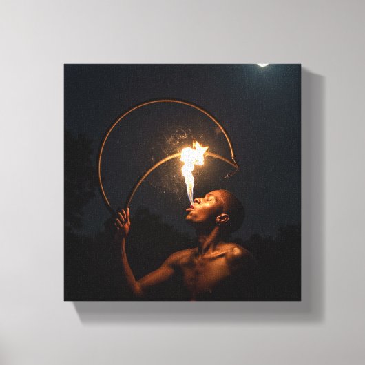 アフリカの炎のアートキャンバスプリント キャンバスプリント (正面)