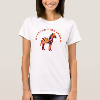 アフリカの炎ゼブラ Tシャツ