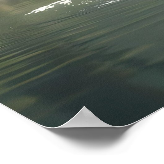 アフリカの熱帯雨林の中のママとベビーゾウ ポスター (角)