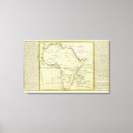 アフリカの物理地図 キャンバスプリント (正面)