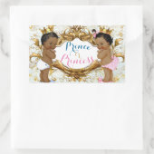 アフリカの王子とプリンセスジェンダーがシールを明かす 長方形シール (バッグ)