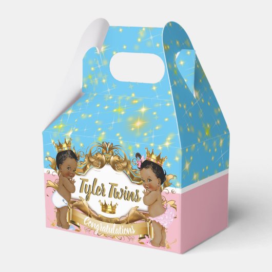 アフリカの王子またはプリンセスと金ゴールドのきらめき フェイバーボックス (正面サイド)
