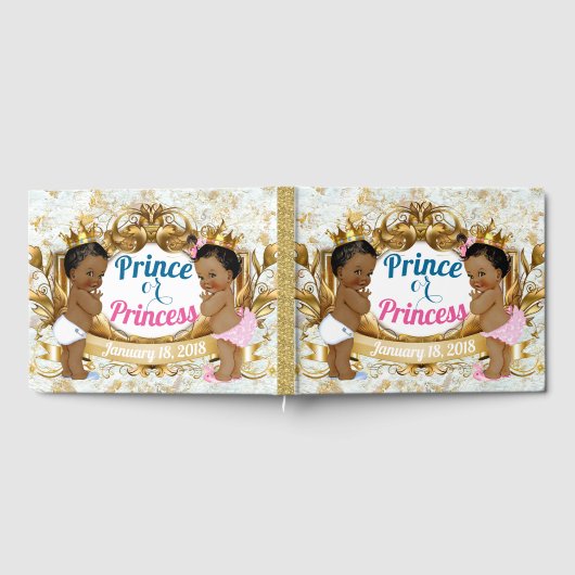 アフリカの王子またはプリンセスジェンダーがゲストブックを明らかにする ゲストブック (全面)