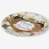 アフリカの王子またはプリンセス性がプレートを明かす ペーパープレート (アングル)