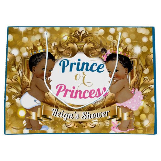 アフリカの王子またはプリンセス性の抱き枕 ラージペーパーバッグ (正面)