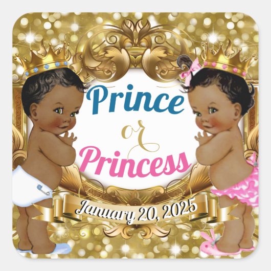 アフリカの王子またはプリンセス王室の性の暴露 スクエアシール (正面)