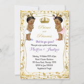 アフリカの王子または王女の性別発表 招待状 (正面)