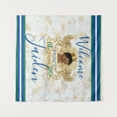 アフリカの王子様 エレガントなモノグラム 背景 タペストリー (正面(横))