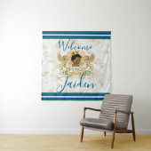 アフリカの王子様 エレガントなモノグラム 背景 タペストリー (インサイチュ)