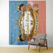 アフリカの王子/王女 ピンク/青/金 スパークル タペストリー (インサイチュ)