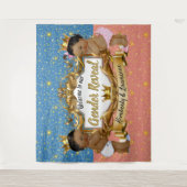 アフリカの王子/王女 ピンク/青/金 スパークル タペストリー (正面)