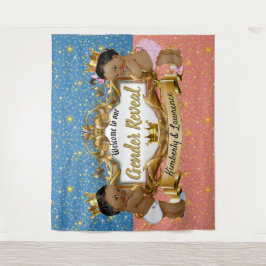 アフリカの王子/王女 ピンク/青/金 スパークル タペストリー