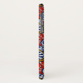 アフリカの生地のiPhoneの場合の赤の花柄 Case-Mate iPhoneケース (裏面/左)