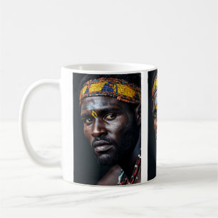 アフリカの男性のためのトライバルアート コーヒーマグカップ