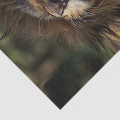 アフリカの男性の轟音を立てるライオン油絵 薄葉紙 (詳細)