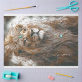 アフリカの白いライオン威厳のあるの外観の分離 薄葉紙 (クラフト)