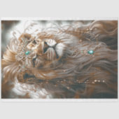 アフリカの白いライオン威厳のあるの外観の分離 薄葉紙 (正面)