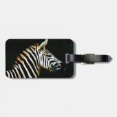 アフリカの白黒のストライプゼブラ ラゲッジタグ (裏面横)