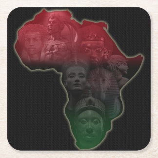アフリカの皇族のコースター スクエアペーパーコースター