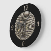 アフリカの盾の時計 ラージ壁時計 (傾斜)