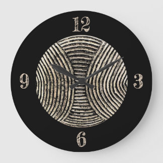 アフリカの盾の時計 ラージ壁時計