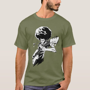 アフリカの石のギタリスト Tシャツ