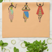 アフリカの種族の芸術の女性カラフルな民族のファッション キッチンタオル (折り畳み)