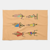 アフリカの種族の芸術の女性カラフルな民族のファッション キッチンタオル (横)