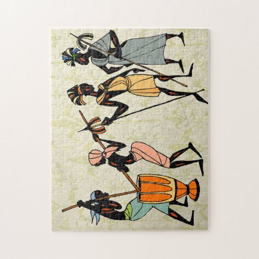 アフリカの種族 ジグソーパズル (縦)