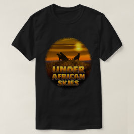 アフリカの空の下 | サファリの日の入り チーター Tシャツ