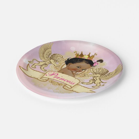 アフリカの第一王女のベビーシャワーのプレート ペーパープレート (アングル)