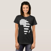 アフリカの米国国旗が黒い歴史月間を形作る Tシャツ (正面フル)