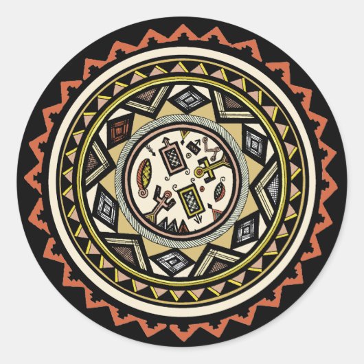 アフリカの精霊 ラウンドシール (正面)