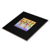 アフリカの素晴らし芸術と幸福の表現 タイル (側面)