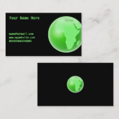 アフリカの緑の地球、ここのあなたの名前、 名刺 (正面/裏面)