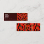 アフリカの織物からインスパイアされた抽象デザイン スキニー名刺 (正面/裏面)