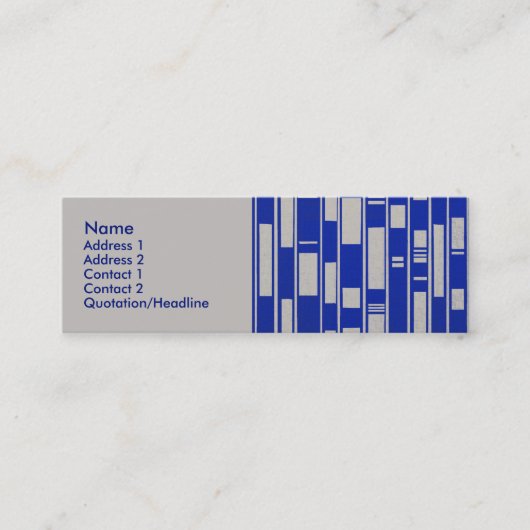 アフリカの織物によってインスパイア抽象芸術- V2 スキニー名刺 (正面)