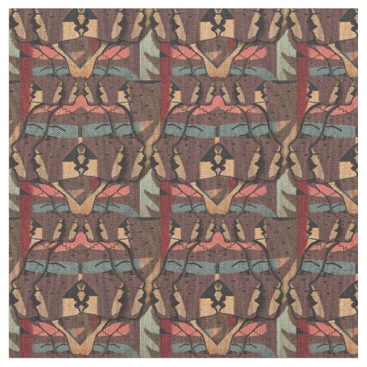 アフリカの繰り返しタペストリー ファブリック (クローズアップ)