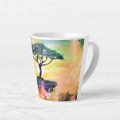 アフリカの美しいアカシア カフェラテマグ (右アングル)