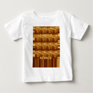 アフリカの美しい地図 ベクトルパターン アート デザイン プリント ベビーTシャツ