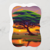 アフリカの美しい ノートカード (正面/裏面)