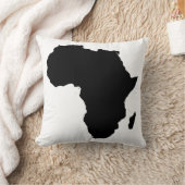 アフリカの自制心がある黒く及び白いふっかりした枕 クッション (ブランケット)
