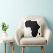 アフリカの自制心がある黒く及び白いふっかりした枕 クッション (椅子)