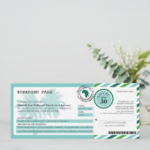 アフリカの航空郵便の搭乗券の結婚式 招待状 (スタンド正面)