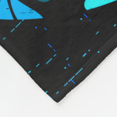 アフリカの花型女性歌手のターコイズのティール（緑がかった色） フリースブランケット (角)