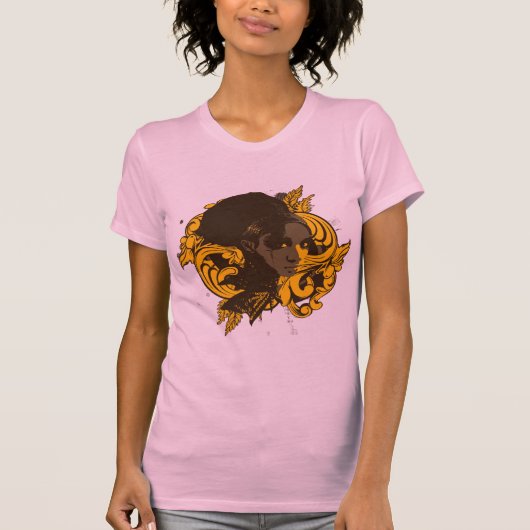 アフリカの花型女性歌手のTシャツ Tシャツ (正面)
