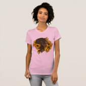 アフリカの花型女性歌手のTシャツ Tシャツ (正面フル)