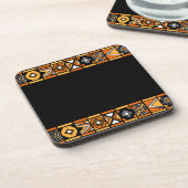 アフリカの芸術の黒のコースター コースター (左側)